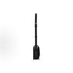 SAINT LAURENT YSL SOLFERINO Gold Logo single-shoulder crossbody bag, medium size for women, black